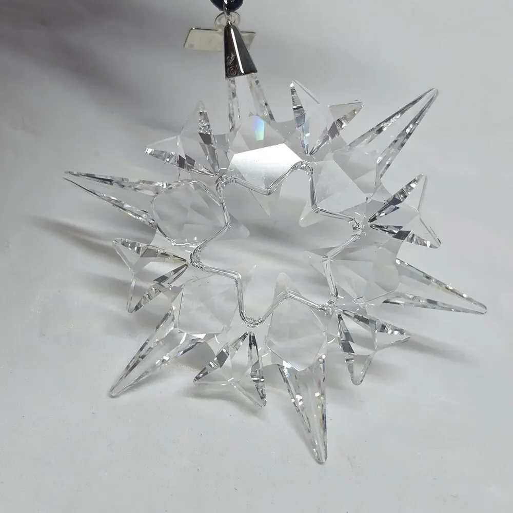 SWAROVSKI 2007 Holiday Ornament Crystal Snowflake Christmas Star in Box